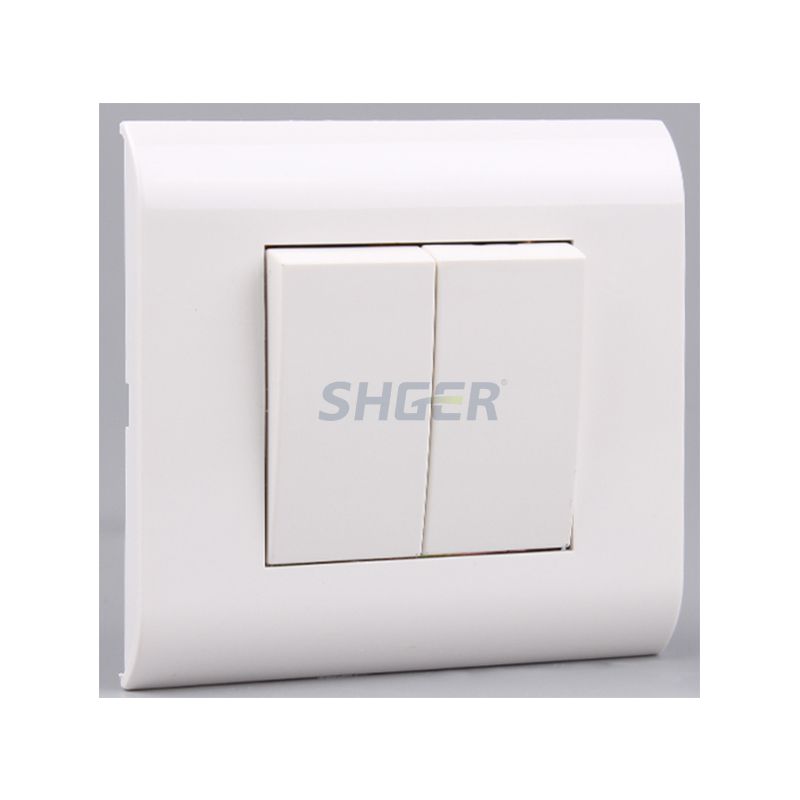 Double gang European deisgn lighting switch with PC material