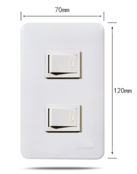 WH503 120 size 2 gang switch