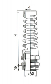 PG Type anti-bending cable connector